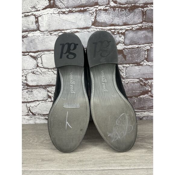 Paul Green Chelsea Black Leather Wingtip Heel Boots Women’s Sz 7.5UK/10M US/41EU - Picture 14 of 16